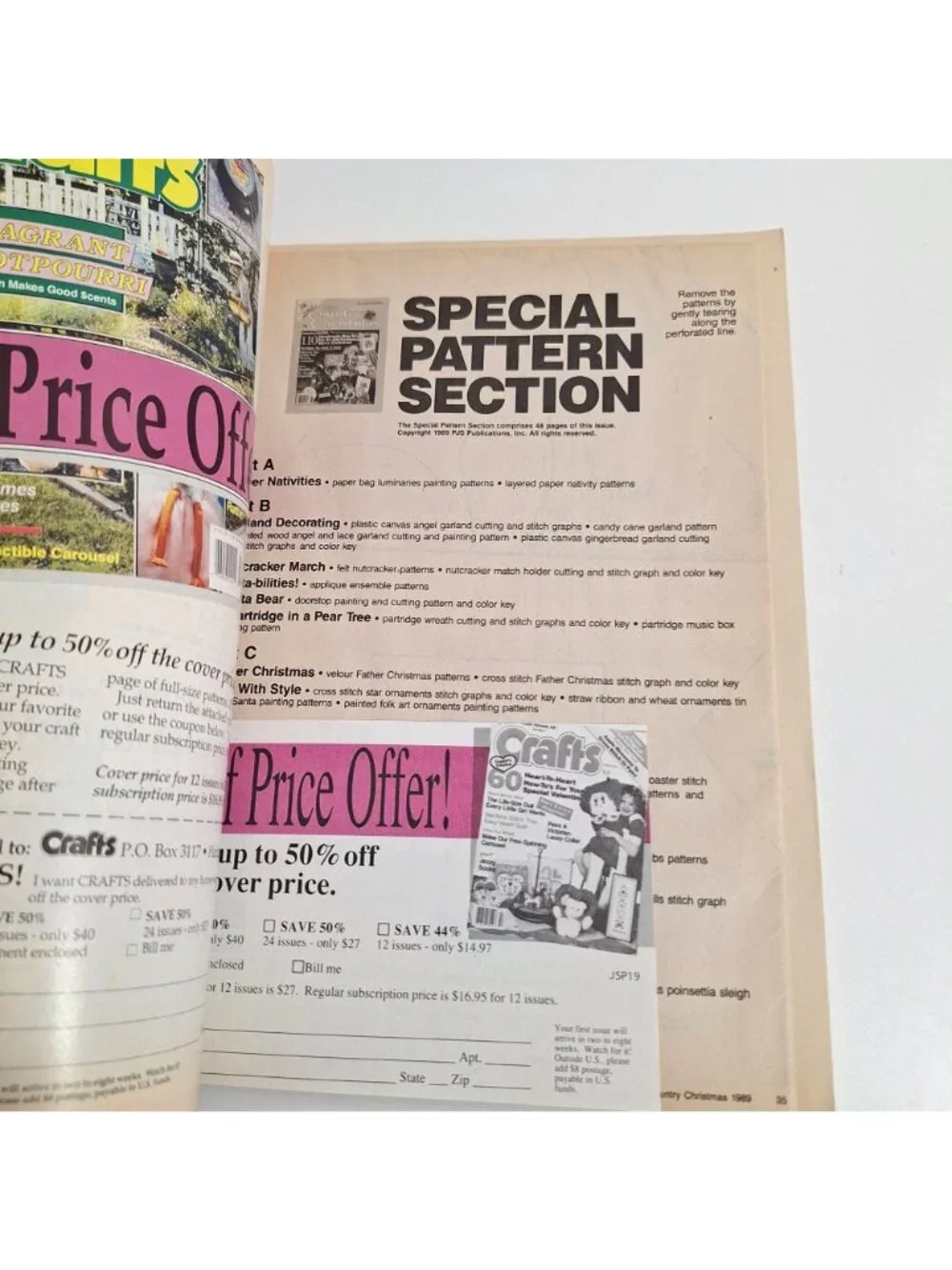 Crafts Country Christmas 1989 Magazine Handmade Holiday Projects - Picture 3 of 14